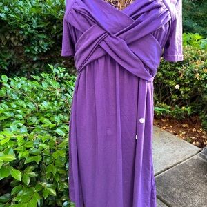 Chic Purple Wrap Dress